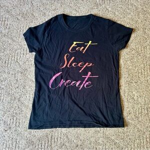 Black Graphic Tee - Eat Sleep Create